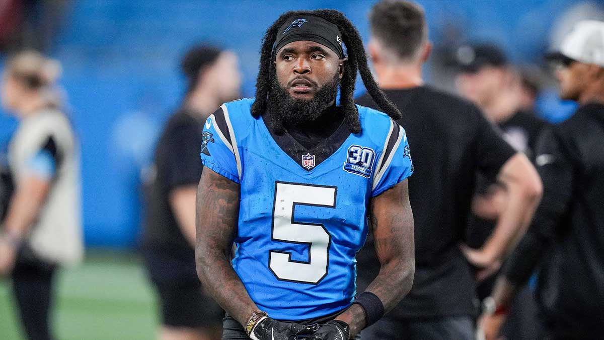 Carolina Panthers wide receiver Diontae Johnson (5) during the second half at Bank of America Stadium.