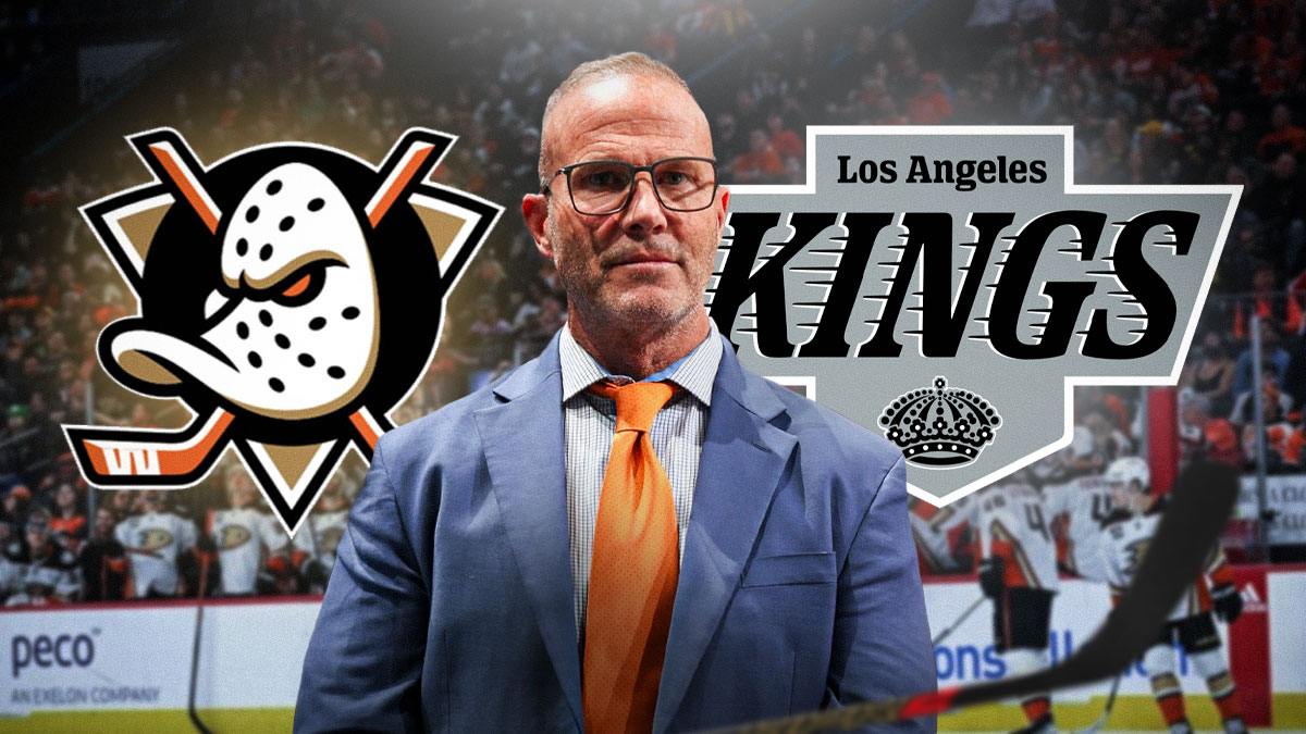 Ducks coach Greg Cronin gives a stern response after losing t the Kings.