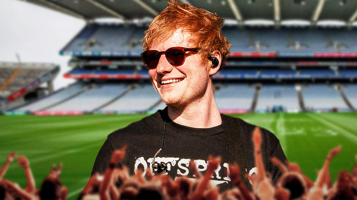 Ed Sheeran with Croke Part background where his Mathematics Tour began.