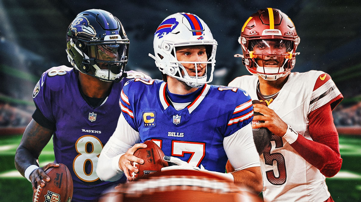 Lamar Jackson, Josh Allen, and Jayden Daniels fatnasy football