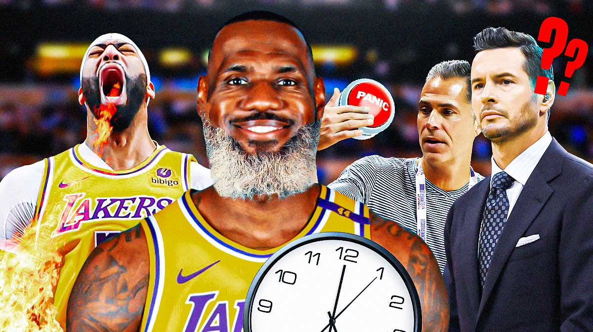 Lakers' LeBron James, Anthony Davis breathing fire, JJ Redick with questions, Rob Pelinka hitting a panic button