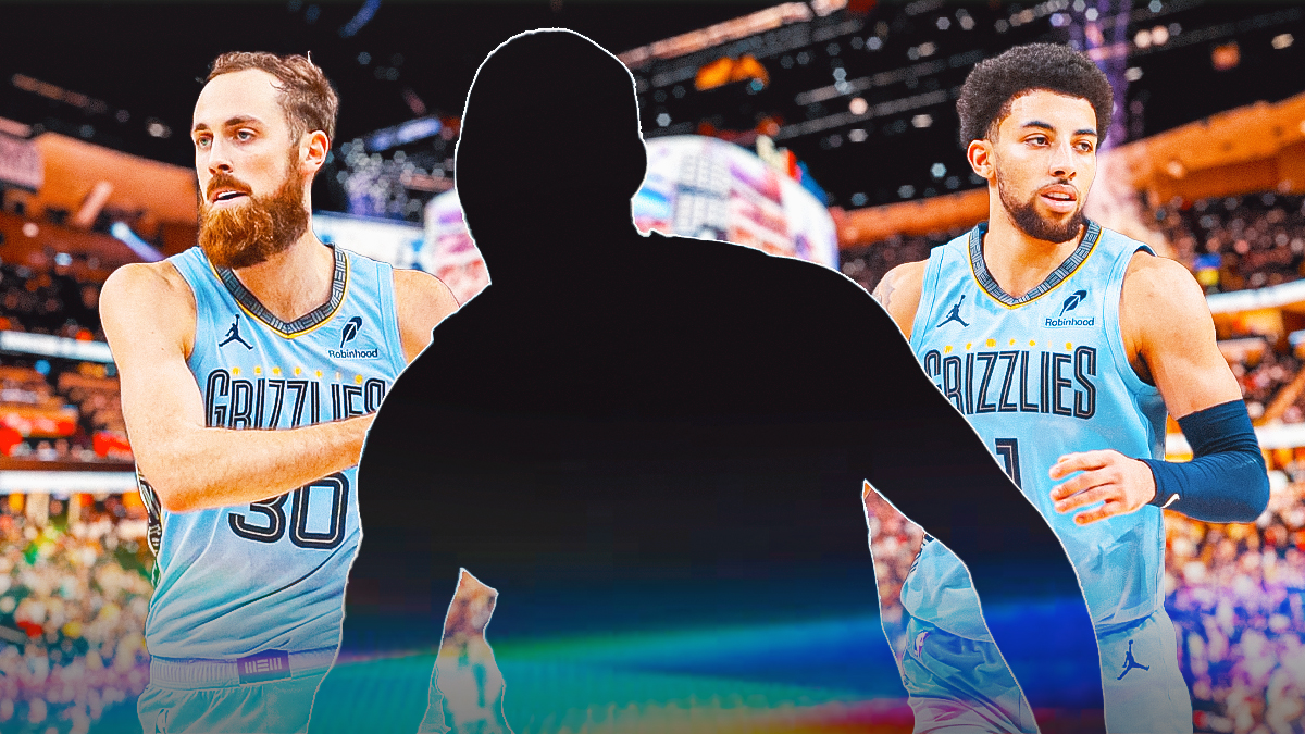 Jay Huff, Scotty Pippen Jr., and a Grizzlies silhouette.