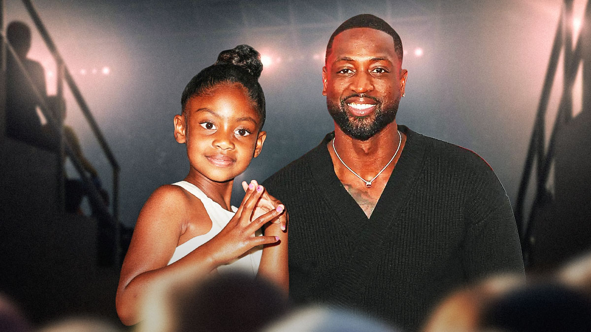 Dwyane Wade with his daughter Kaavia James