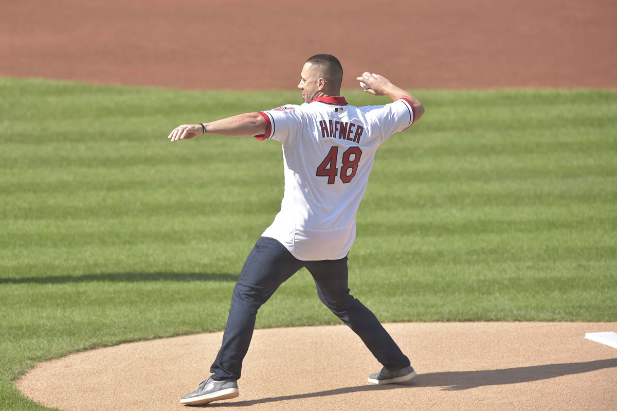 Guardians legend Travis Hafner gets Game 4 first pitch honor