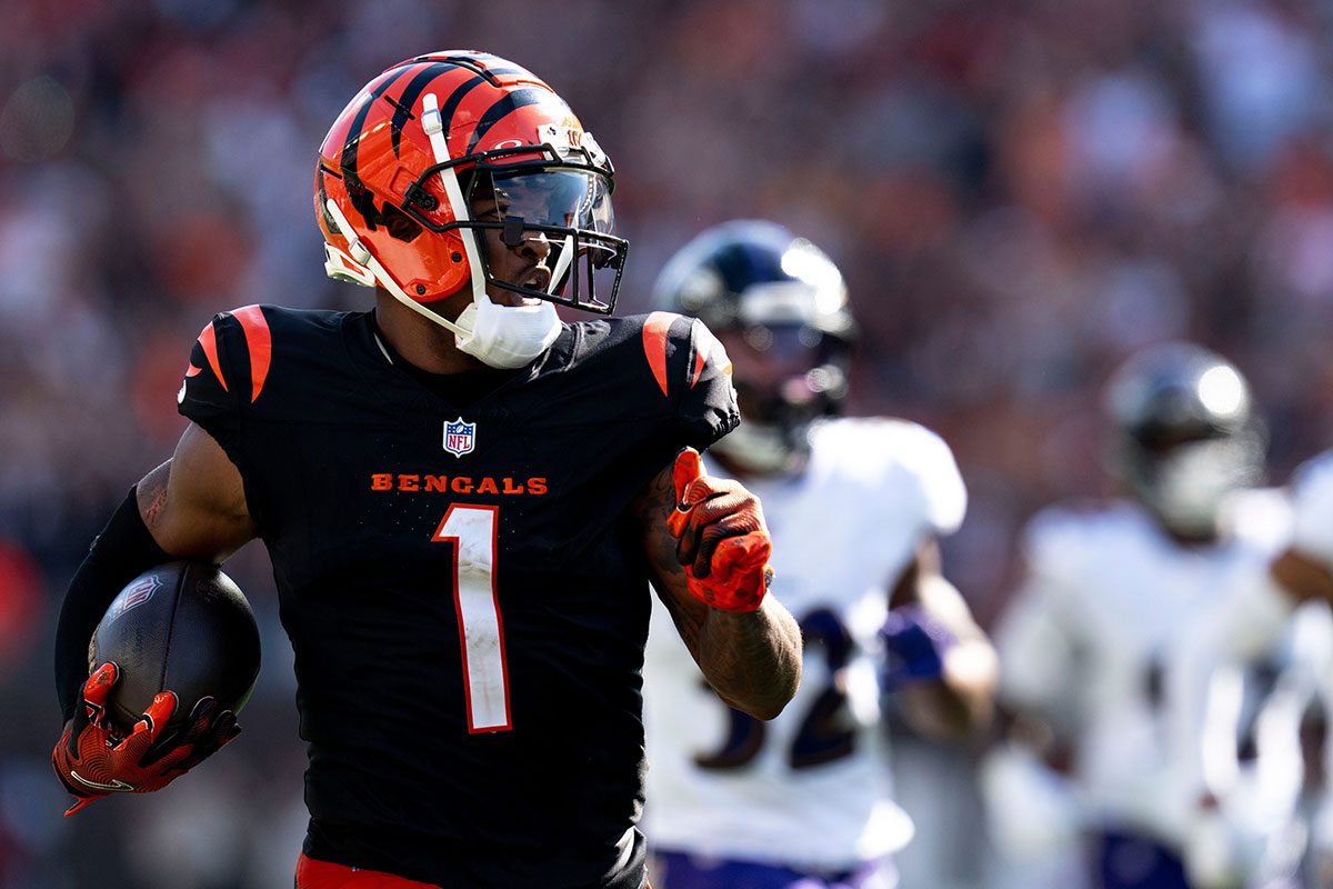Cincinnati Bengals wide receiver Ja'Marr Chase has the ability to turn any reception into a long touchdown.