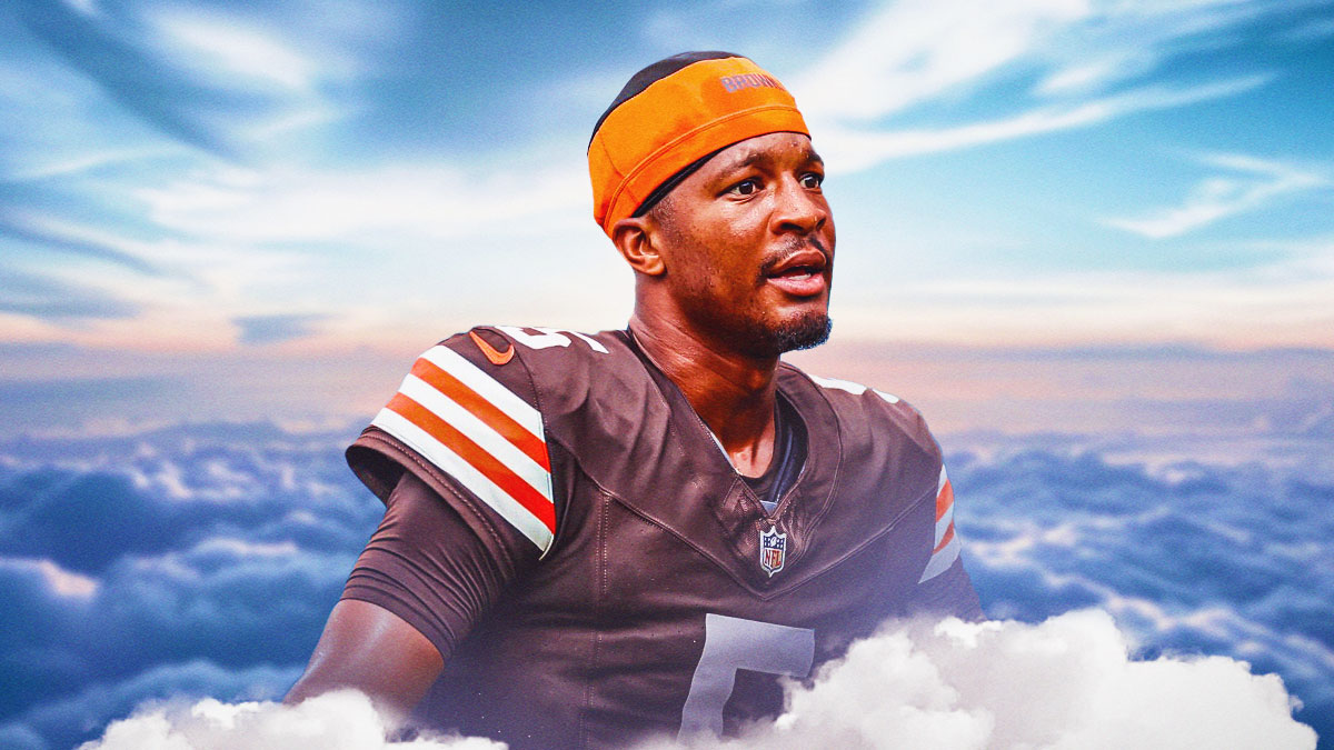 Browns QB Jameis Winston in the sky among the clouds