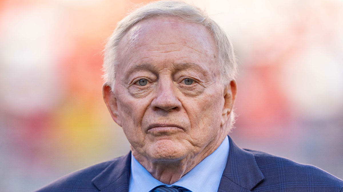 October 8, 2023; Santa Clara, California, USA; Dallas Cowboys owner Jerry Jones before the game against the San Francisco 49ers at Levi's Stadium.