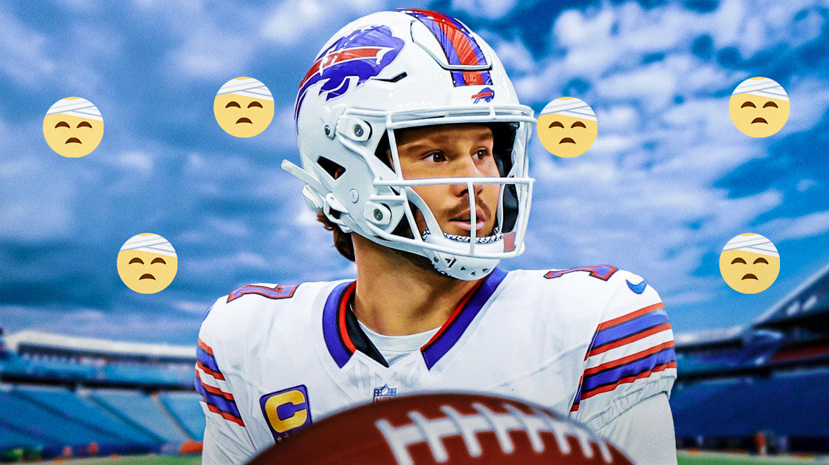 Bills Josh Allen with head bandage emoji