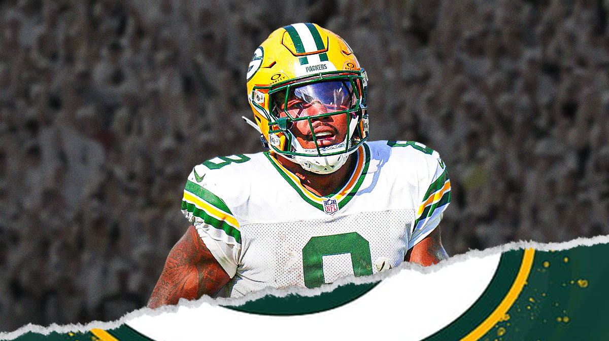 Josh Jacobs in a Packers jersey.