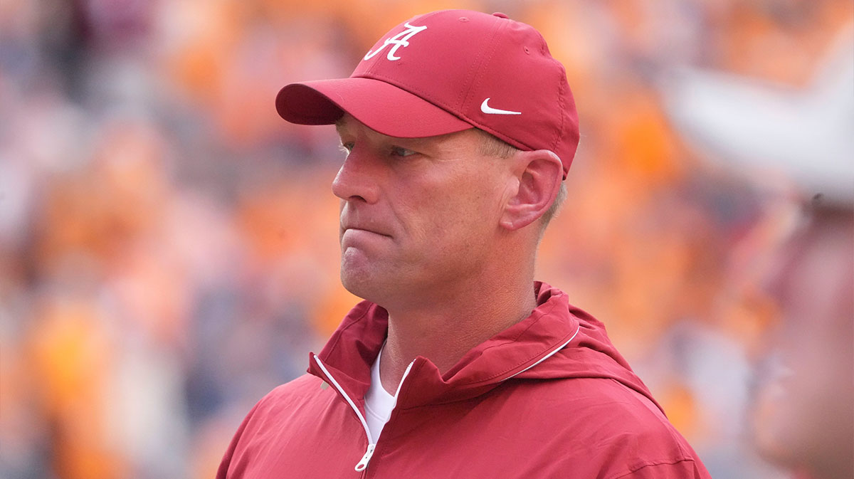 Alabama football coach Kalen DeBoer during the NCAA college football game against Tennessee