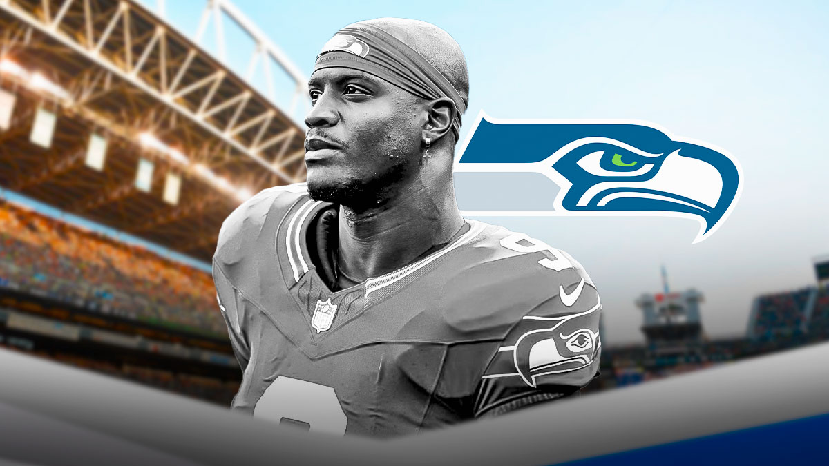 Seahawks' Kenneth Walker III greyed out next to a Seahawks logo