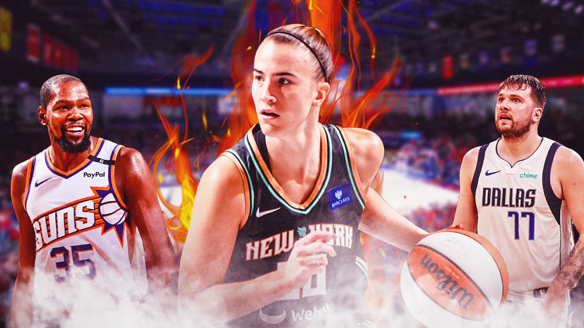 Liberty's Sabrina Ionescu playing in WNBA Finals next to Kevin Durant and Luka Doncic