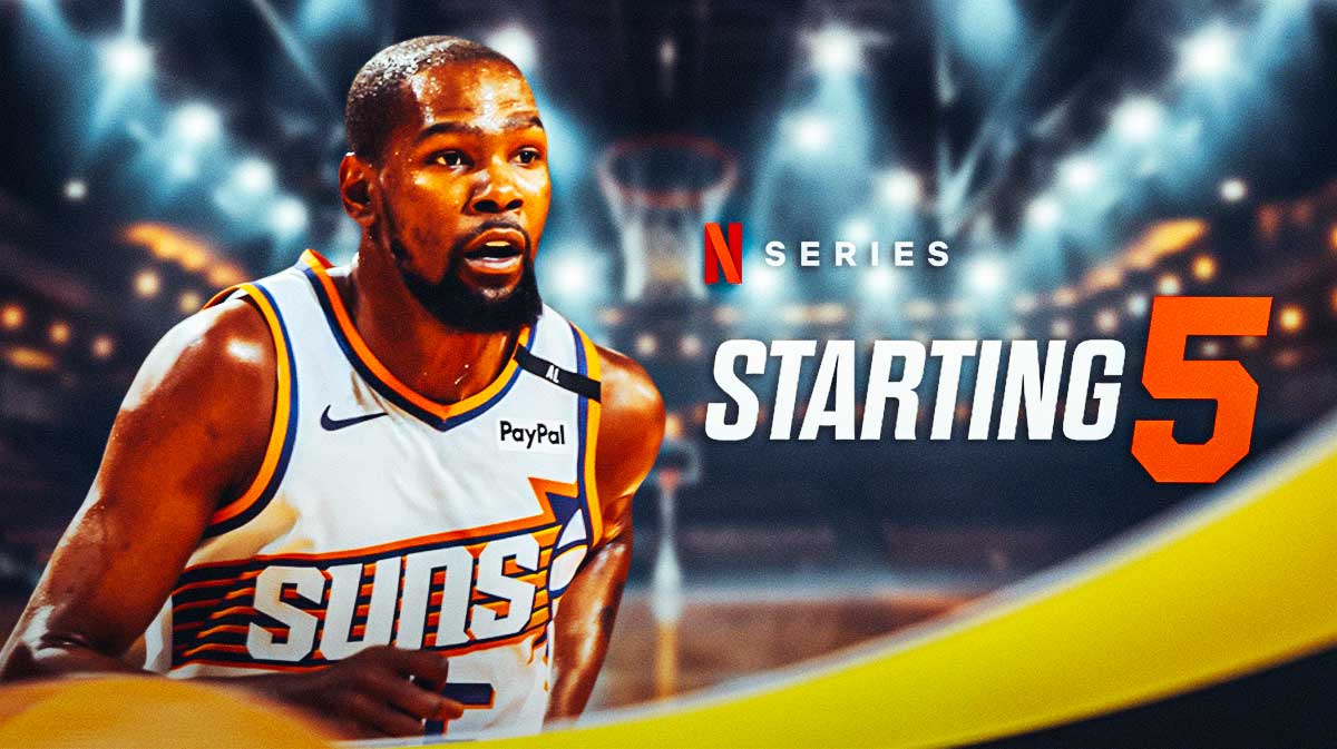 Kevin Durant with the Starting 5 logo
