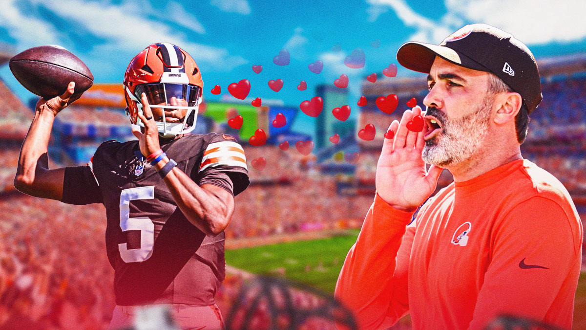 Kevin Stefanski sending hearts to Jameis Winston