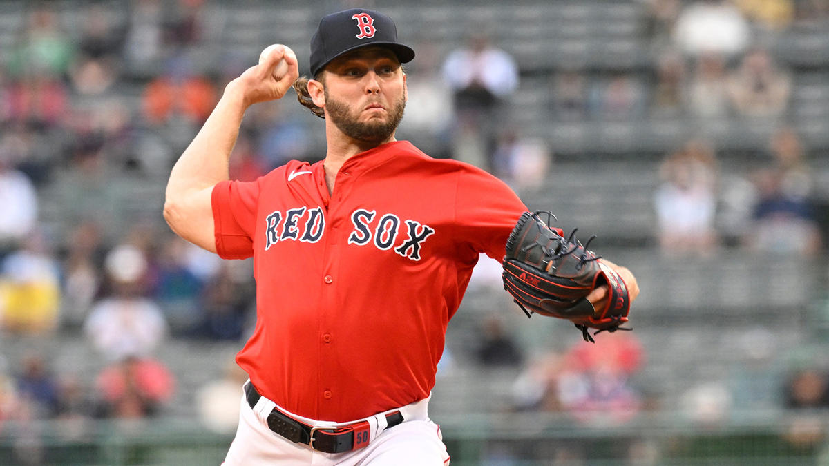 Boston Red Sox starting pitcher Kutter Crawford (50) pitches against the Minnesota Twins during the first inning at Fenway Park. 