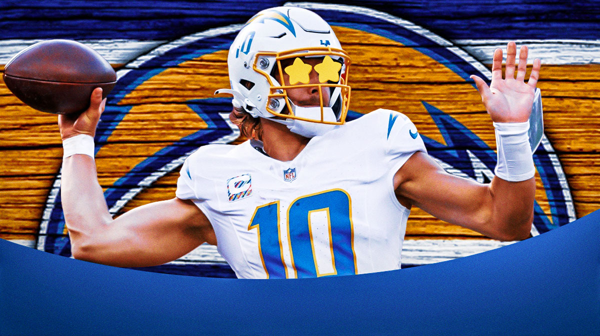 Chargers quarterback Justin Herbert with stars in their eyes
