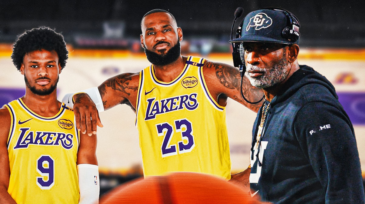 Deion Sanders reacts to historic LeBron Bronny James moment