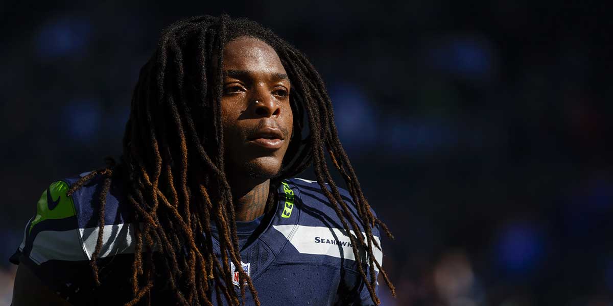 Seattle Seahawks wide receiver Laviska Shenault Jr. (1) returns to the locker room following pregame warmups against the New York Giants at Lumen Field. Shenault made an incredible highlight play in Week 6 against the 49ers.