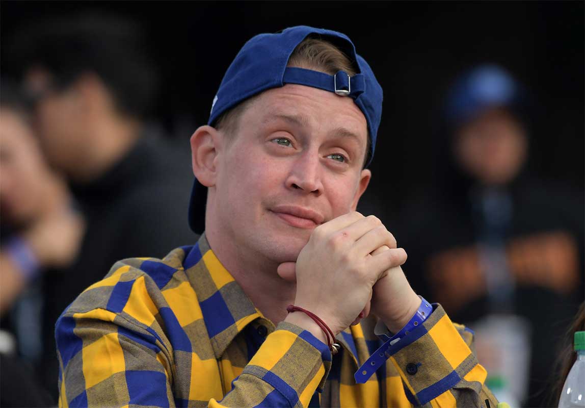 Macaulay Culkin at Los Angeles Rams game on December 29, 2019.