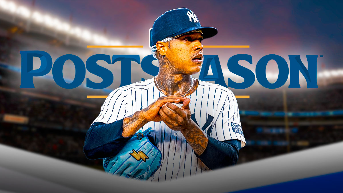 Yankees' Marcus Stroman, MLB playoffs, Yankee Stadium in back
