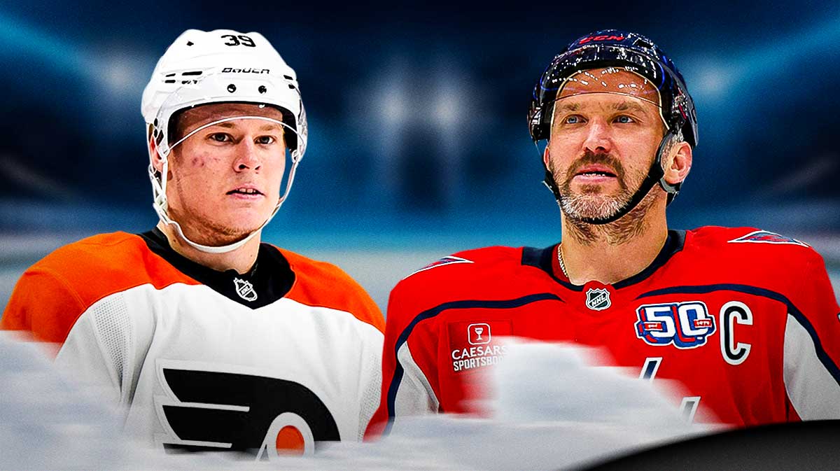 Matvei Michkov and Alexander Ovechkin