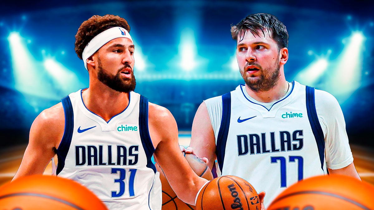 Mavericks Klay Thompson and Mavericks Luka Doncic