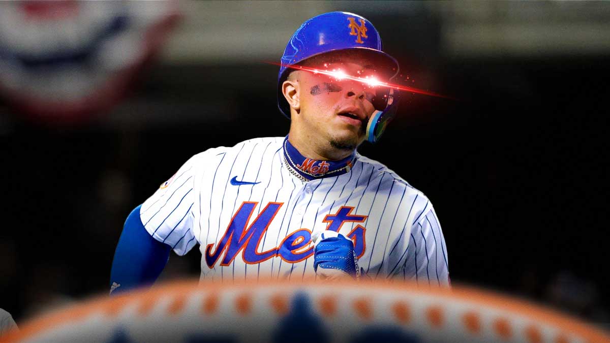 Mark Vientos (Mets) with laser eyes
