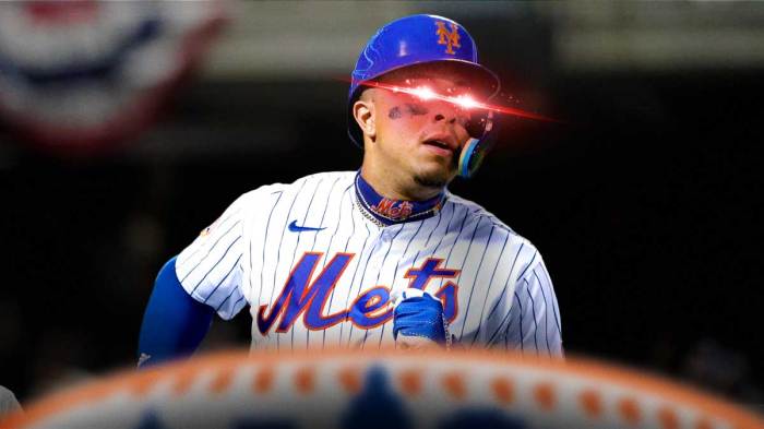 Mark Vientos (Mets) with laser eyes