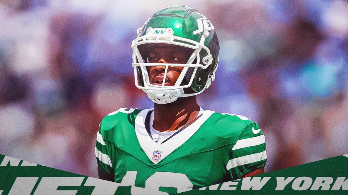 Mike Williams in a New York Jets uniform looking unhappy as Williams missed practice after a poor showing in the Jets loss to the Bills.