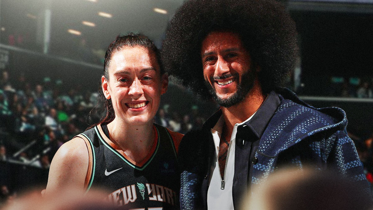 Breanna Stewart beside Colin Kaepernick