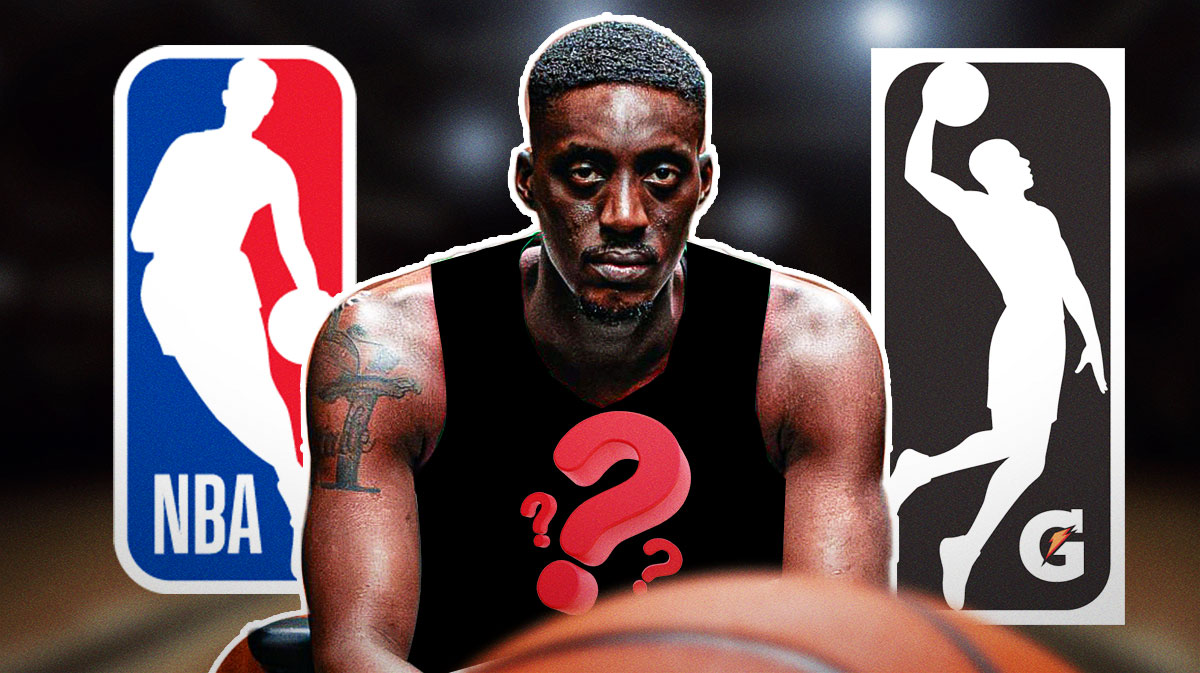 Tony Snell with NBA and NBA G League logos