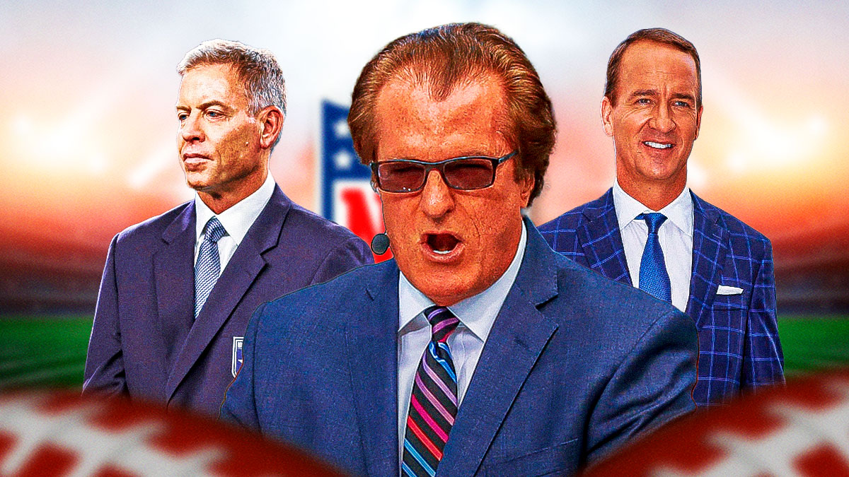 Mel Kiper, Peyton Manning, and Troy Aikman.