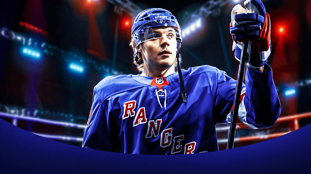 Rangers forward Matt Rempe in a boxing ring