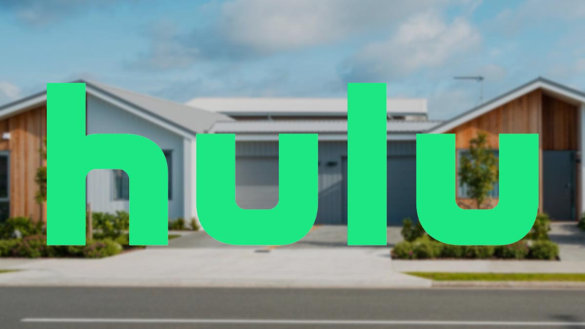 Hulu logo in front of a house.