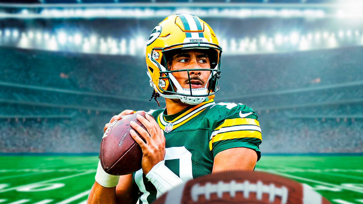 Jordan Love in a Packers jersey.