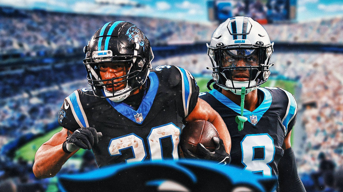 Panthers Chuba Hubbard and Panthers Jaycee Horn