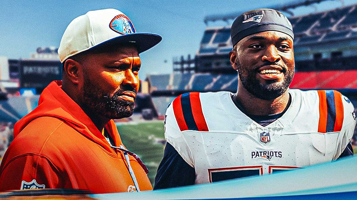 Patriots Jerod Mayo with Patriots Joshua Uche