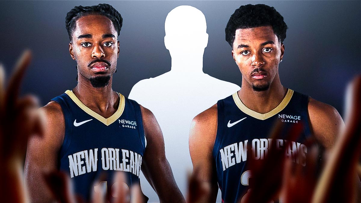Pelicans players Antonio Reeves and Trey Murphy III.