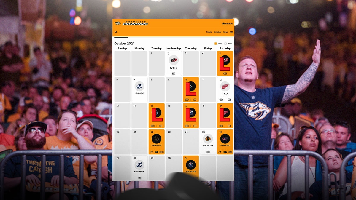 Nashville Predators schedule with losses and angry fans