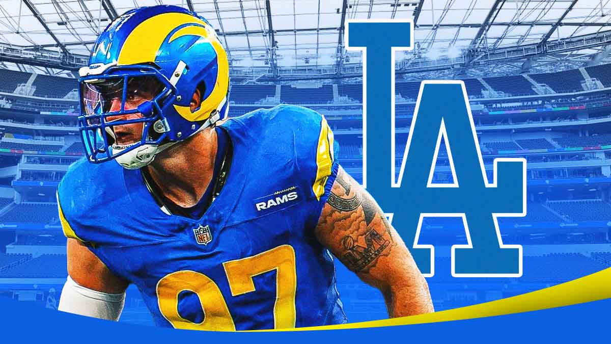 Rams LB Michael Hoecht, Dodgers, SoFi Stadium