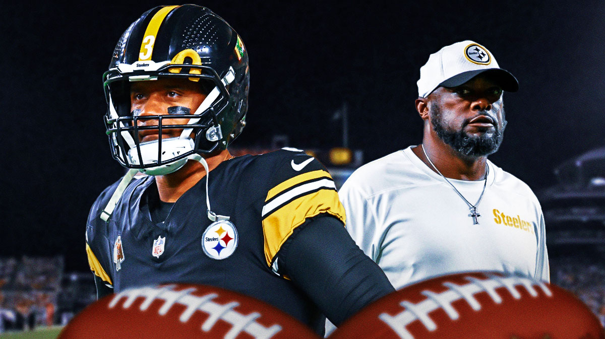 Steelers Russell Wilson with Steelers Mike Tomlin
