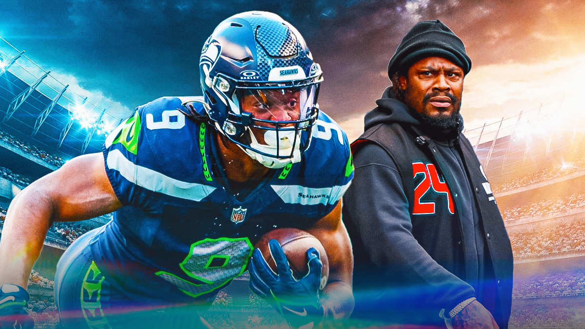 Kenneth Walker III beside Marshawn Lynch