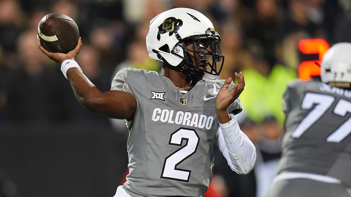 Oct 26, 2024; Boulder, Colorado, USA; Colorado Buffaloes quarterback Shedeur Sanders (2) prepares to pass in the second half against the Cincinnati Bearcats at Folsom Field.