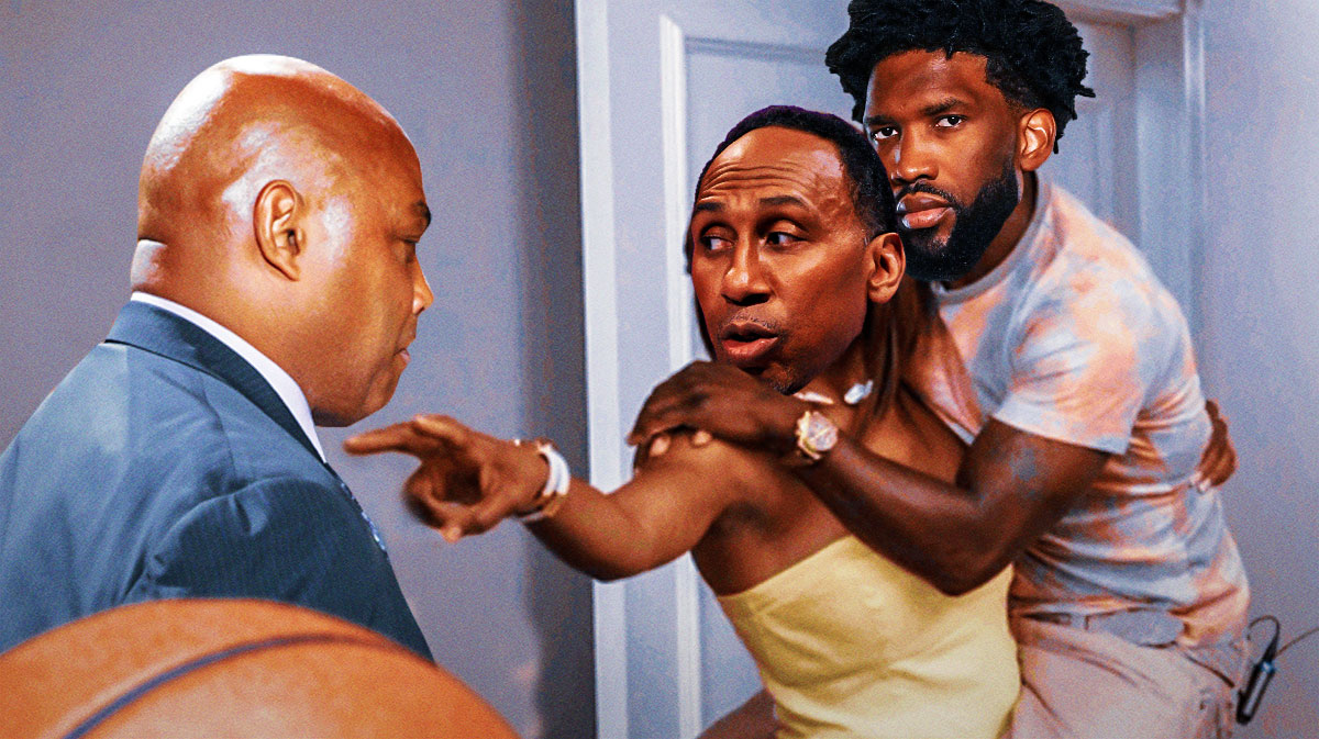 Stephen A. smith, Charles Barkley, Shaquille O'Neal, Joel Embiid, 76ers