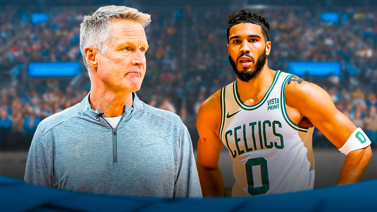 Steve Kerr and Jayson Tatum.