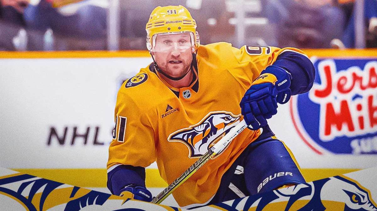 Steven Stamkos discussing the Predators' winless start after a loss to the Red Wings.