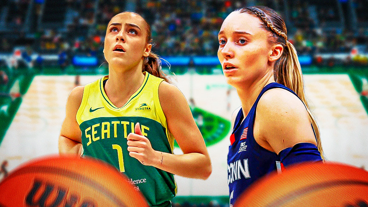 Seattle Storm Nika Mühl and UConn Huskies Paige Bueckers