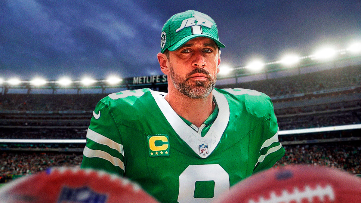 Aaron Rodgers with his head down.