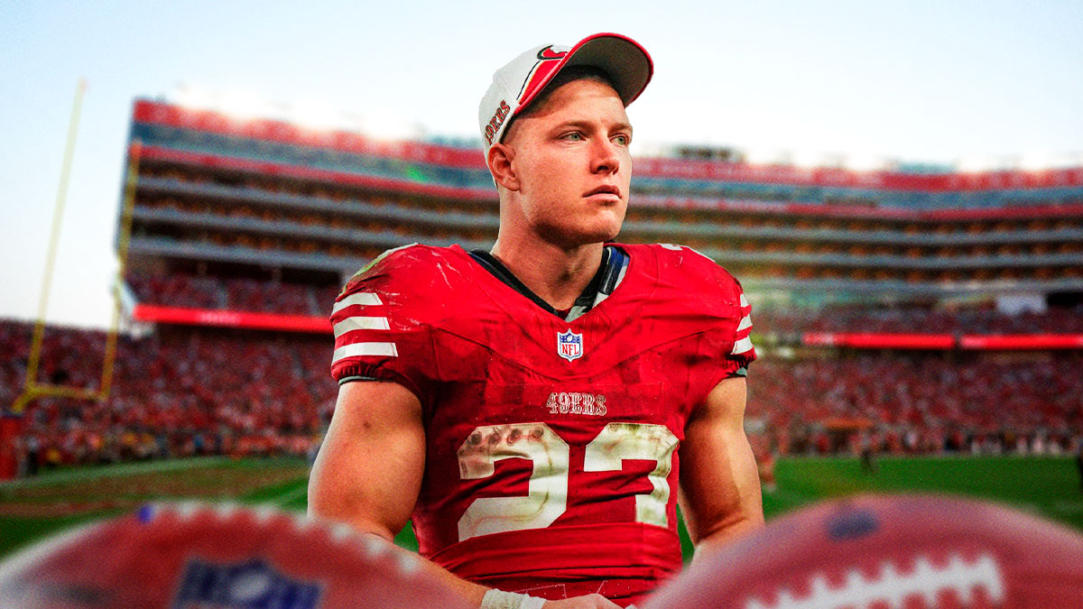 Christian McCaffrey in a 49ers jersey.