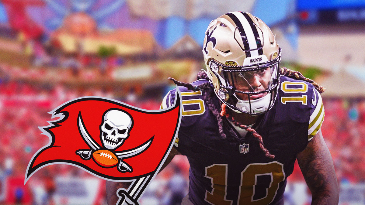 Marquez Callaway with Buccaneers logo.